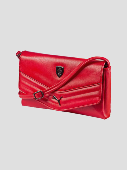 Kabelka Puma Ferrari LS Small Satchel rosso corsa Červená