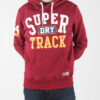 Mikina Superdry Track & Field Hood Červená - lacné mikiny