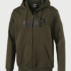 Mikina Puma Essentials Fleece Hooded Jkt Zelená - lacné mikiny