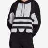 Mikina adidas Originals Lrg Logo C-Hood Čierna - lacné mikiny