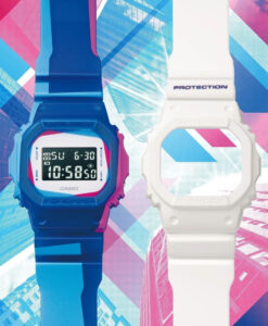Hodinky CASIO DWE-5600PR-2ER - Farba: biela