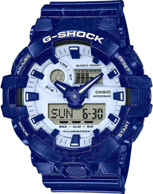Hodinky CASIO GA-700BWP-2AER - Farba: modrá