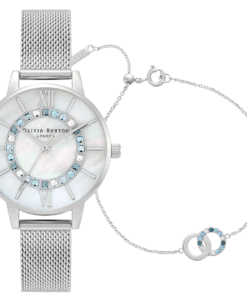 Hodinky OLIVIA BURTON OBGSET161 - Farba: strieborná