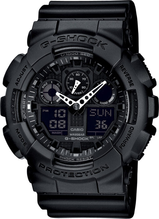Hodinky CASIO G-SHOCK GA 100-1A1 - Farba: čierna