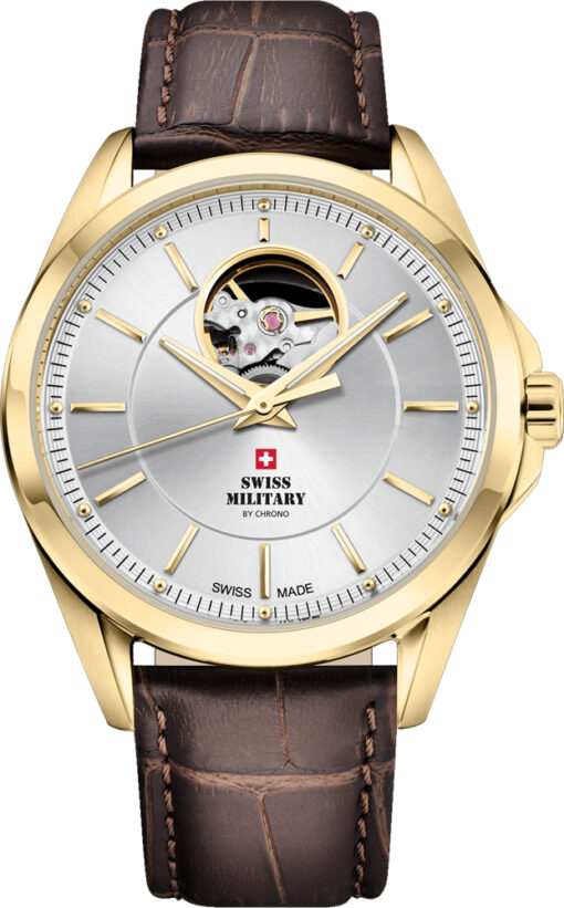 Hodinky SWISS MILITARY BY CHRONO SMA34085.38 - Farba: hnedá