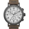 Hodinky TIMEX Standard Chronograph 41mm Leather Strap Watch TW2T69000 - Farba: hnedá