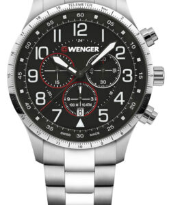 Hodinky WENGER 01.1543.120 - Farba: čierna