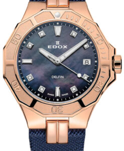 Hodinky EDOX 53020 37RC NANR - Farba: modrá