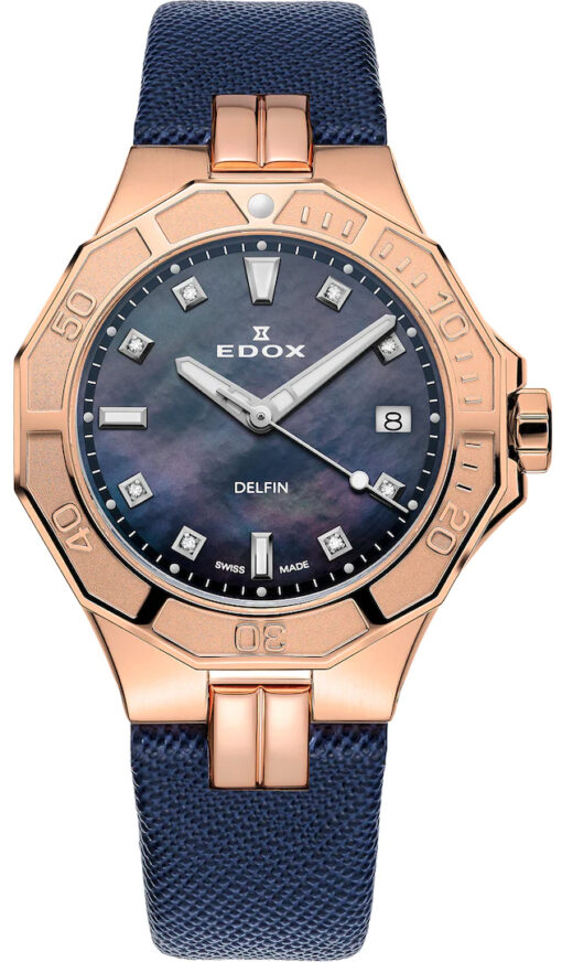 Hodinky EDOX 53020 37RC NANR - Farba: modrá