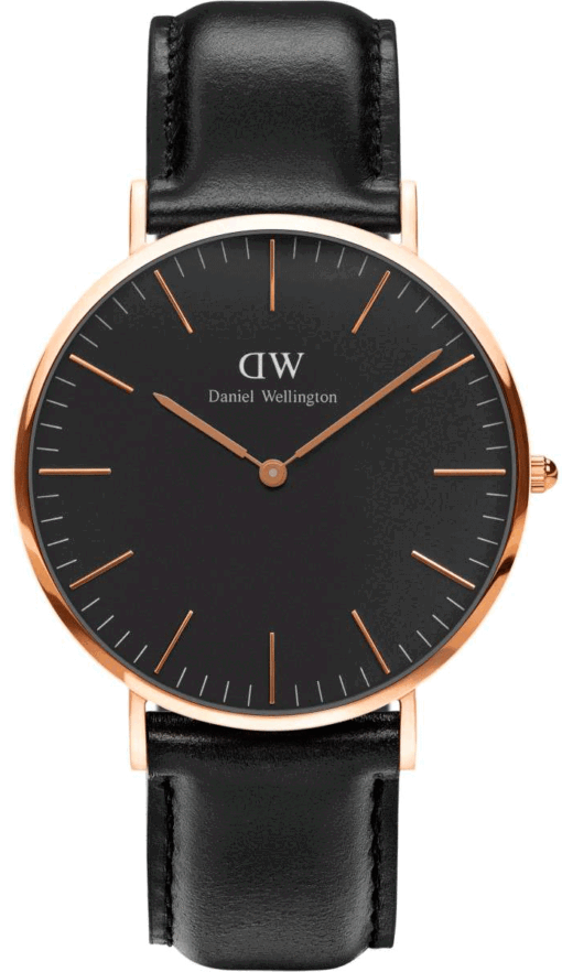 Hodinky DANIEL WELLINGTON DW00100127 - Farba: čierna