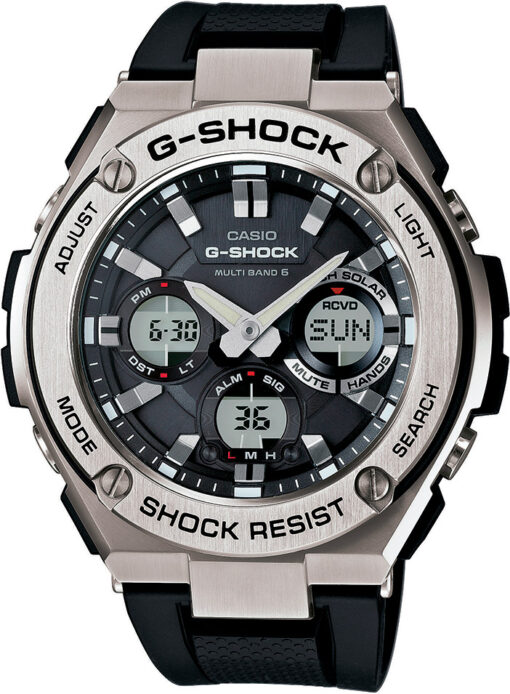 Hodinky CASIO G-SHOCK GST W110-1A - Farba: čierna