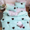 Posteľné návliečky HEART 07 TYRKYS 140x200cm: : ✅