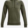 UA Rival Fleece Hoodie Mikina Under Armour Zelená - lacné mikiny Under Armour
