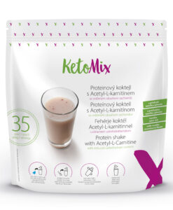 KetoMix Proteínový kokteil s L-karnitínom s príchuťou vanilka-jahoda (35 porcií) - KetoMix - Ketomix