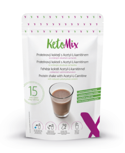KetoMix Proteínový kokteil s L-karnitínom s príchuťou čokoláda-banán (15 porcií) - KetoMix - Ketomix