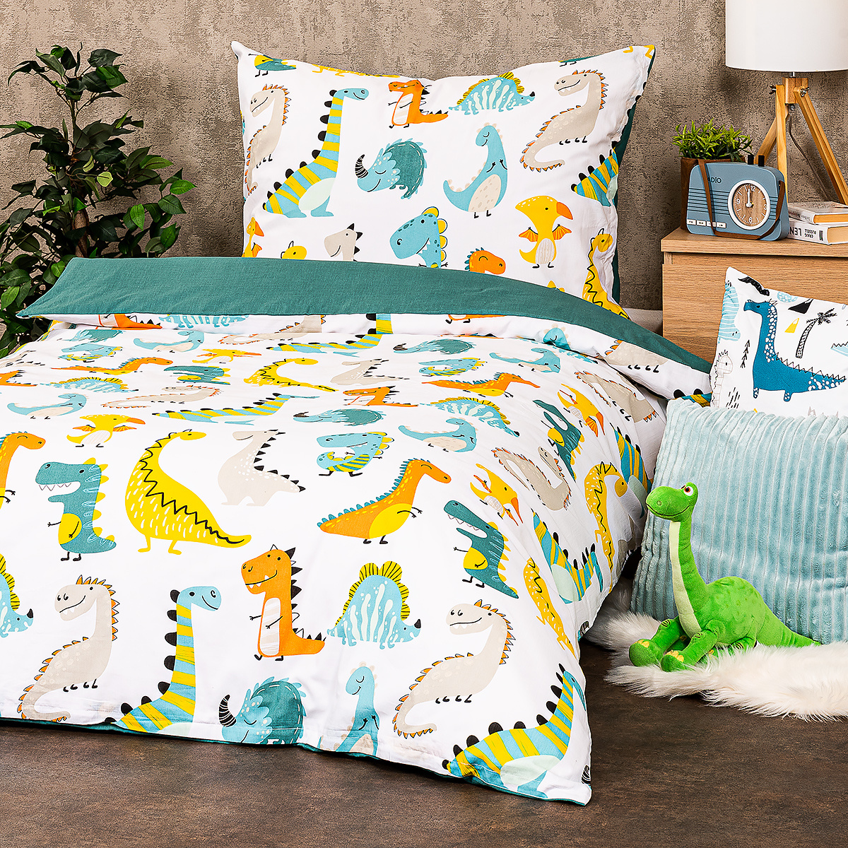 4Home Detské bavlnené obliečky Little dino