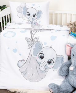 4Home Detské bavlnené obliečky do postieľky Elephant
