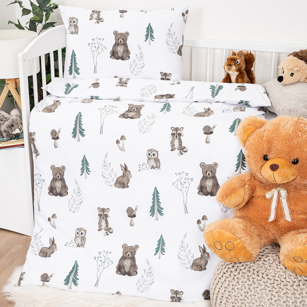 4Home Detské bavlnené obliečky do postieľky Forest Friends