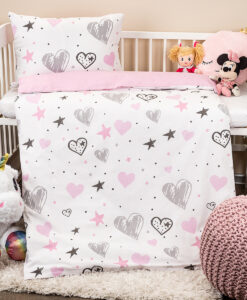 4Home Detské bavlnené obliečky do postieľky Little heart