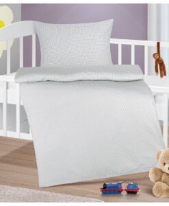 Bellatex Detské bavlnené obliečky Agáta Kocka sivá