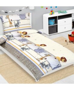 Bellatex Detské bavlnené obliečky Junior Safari béžová