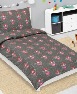 Bellatex Detské bavlnené obliečky Junior Víla sivá