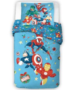 Carbotex Detské bavlnené obliečky Avengers Vianočná Jazda