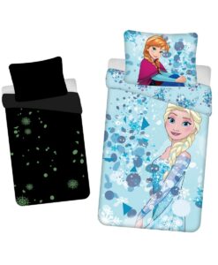 Jerry Fabrics Detské bavlnené obliečky Frozen Light Blue 02 svietiace