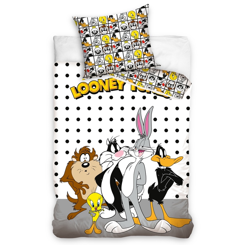 Carbotex Detské bavlnené obliečky Kamaráti z Looney Tunes