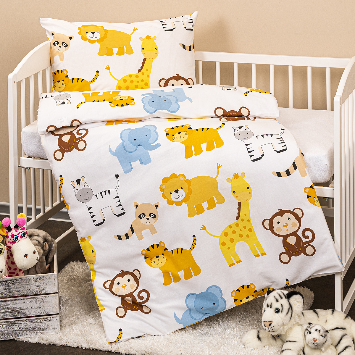 Detské bavlnené obliečky do postieľky Zoo