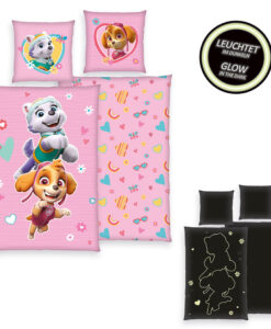 Herding Detské bavlnené obliečky Labková patrola Svietiace dievčatá