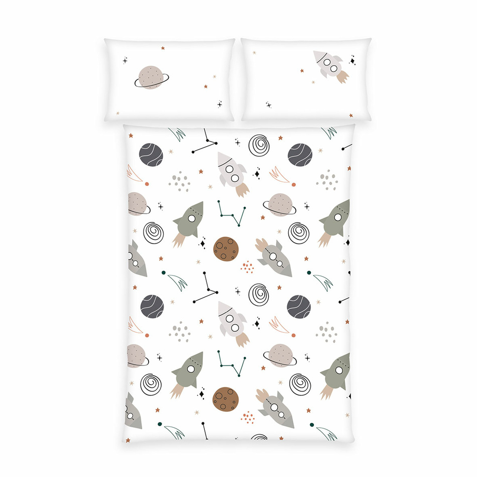 Herding Detské bavlnené obliečky do postieľky Vesmír