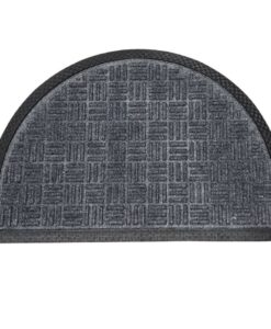 HOME ELEMENTS Gumová rohožka polkruh sivá